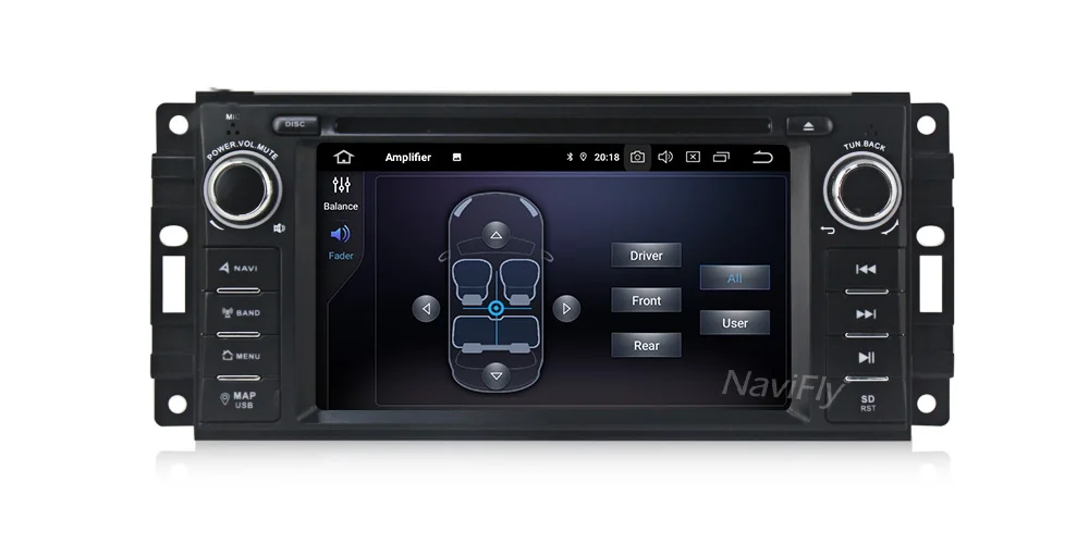 Discount NaviFly IPS DSP 6.2" Android 9.0 Car Radio DVD Player GPS Navigation for JEEP Patriot Liberty Wrangler Compass DODGE Chrysler 21
