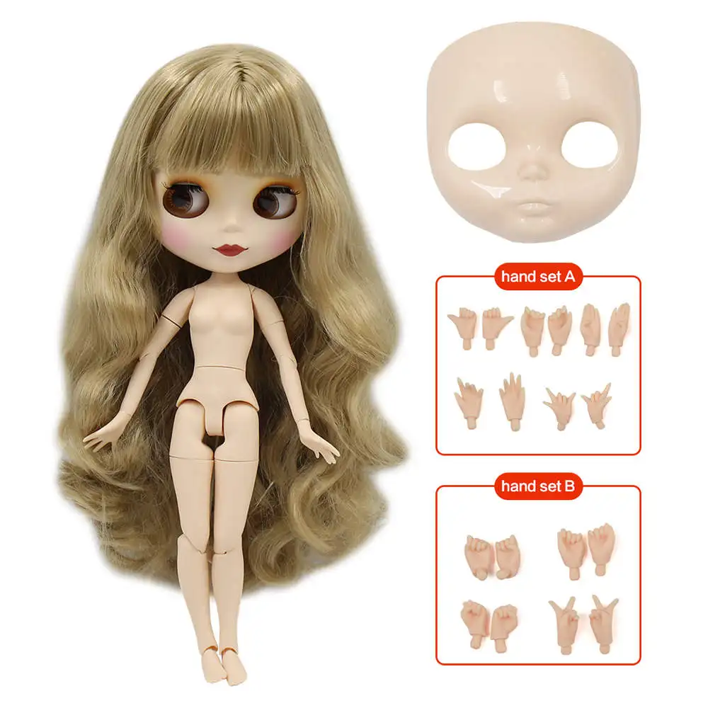 Blyth кукла ледяная фабрика шарнирное тело DIY обнаженные игрушки BJD модные куклы девочка подарок Специальное предложение Горячая Распродажа с лицом оболочки ручной набор A& B - Цвет: Joint body doll