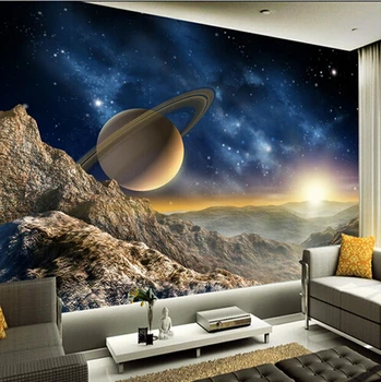 

Large mural Nebula universe KTV themed room background wall bedroom living room wallpaper