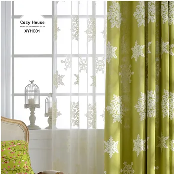 

Fabric Blackout Curtains Elegant Drapes For Living Room Panels Embroidered Snowflake Christmas Decoration Kids Window Treatments