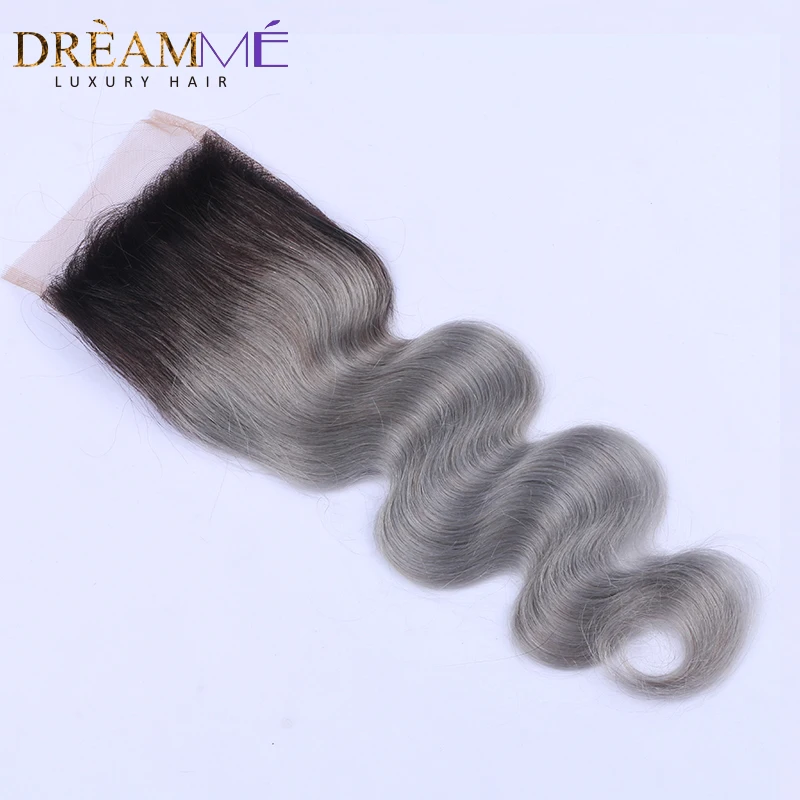 1b green human hair lace closure (4)