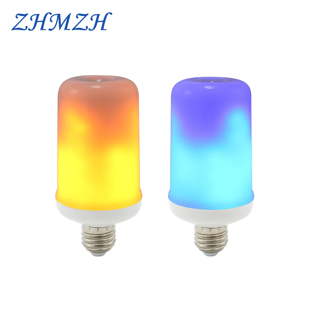 

85-265V E27 99LEDs Flame Light Gravity Sensor LED Flame Effect Lamp Bulb Flickering Illumination Breathing Party Decor Lamps