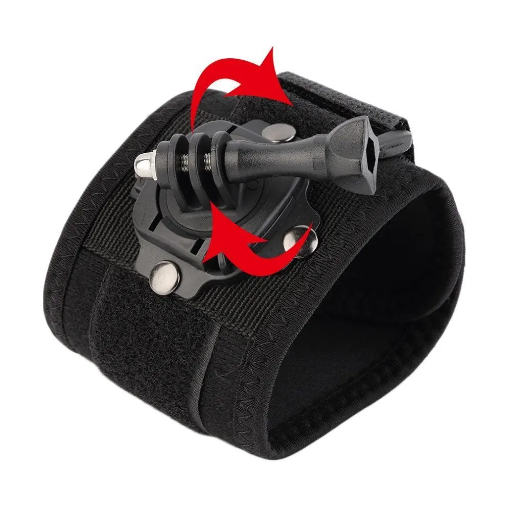 

Just Now 360 Degree Rotating Glove Style Camera Wrist Strap Hand Mount with Thumb Screw for Waterproof Action Sports Camera