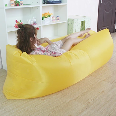 New Design Camping Mat Ultralight lazy sofa Inflatable air Sofa Beach Bed Lounge Lazy Bag Mattress Sleeping bed Lounger Air Sofa - Color: F