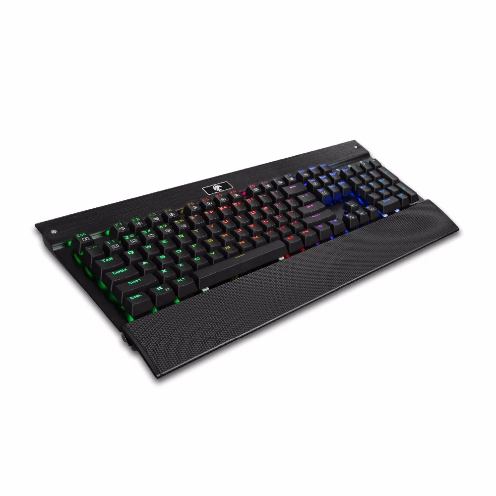 E-Element Z-77 RGB Механическая игровая клавиатура, программируемая RGB подсветка, DIY синие переключатели, подставка для запястья, 104 клавиши против ореолов