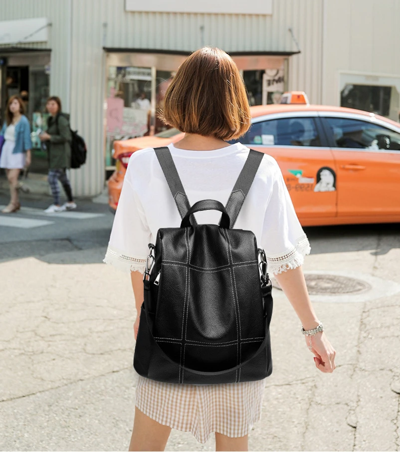 Nevenka Waterproof Oxford Backpack Women Fashion Black Backpacks Leather Bottom Backpack for Girls Large Capacity Satchels 201805