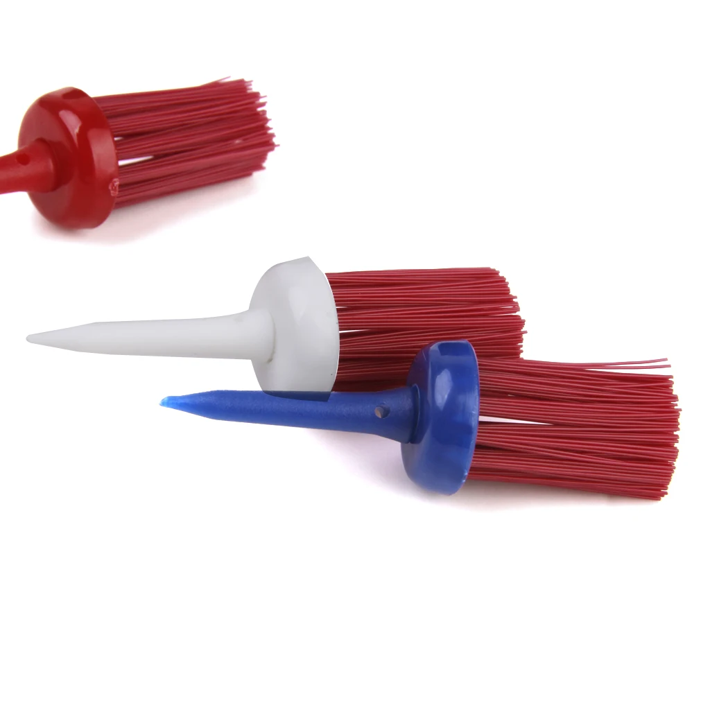 Perfeclan 2 Packs of 3 Brush-t Golf Tees Driver - 6pcs brush tees - 52/62mm Height Golf Brush Driver  