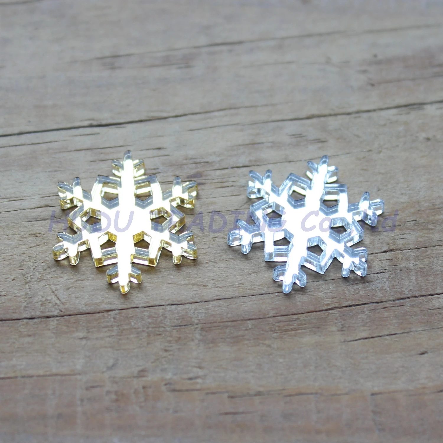 30 шт каждый) 20 мм акриловые снежинки серьги-гвоздики украшения аксессуары золото/серебро зеркало лазерный вырез 0,"-AC1415