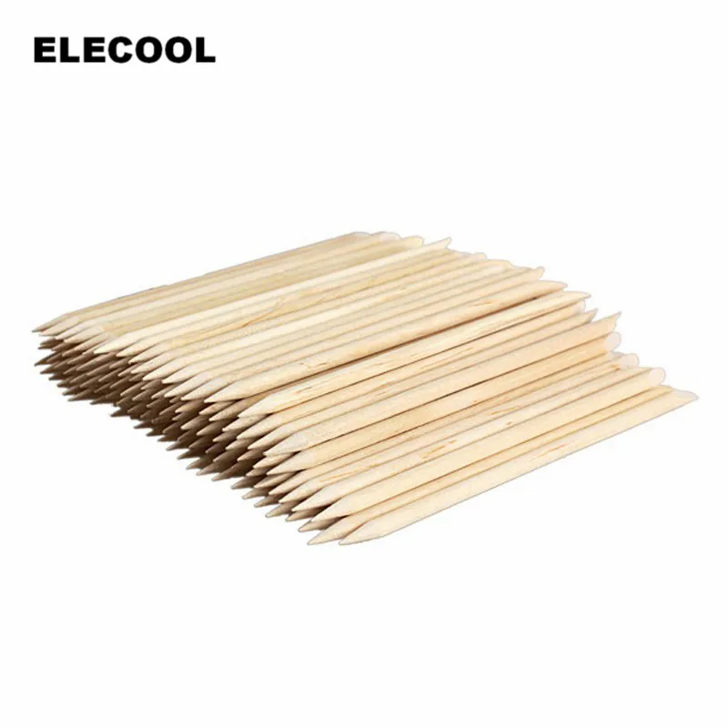 

ELECOOL 100 Pcs Nail Art Design Orange Wood Stick Sticks Cuticle Pusher Remover Manicure Pedicure Care Beauty Nails Tools New
