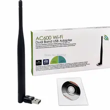 Мини 2,4 ГГц и 5 ГГц USB беспроводной AC600 двухдиапазонный 802.11ac адаптер антенны Wi-Fi сетевая Lan Карта