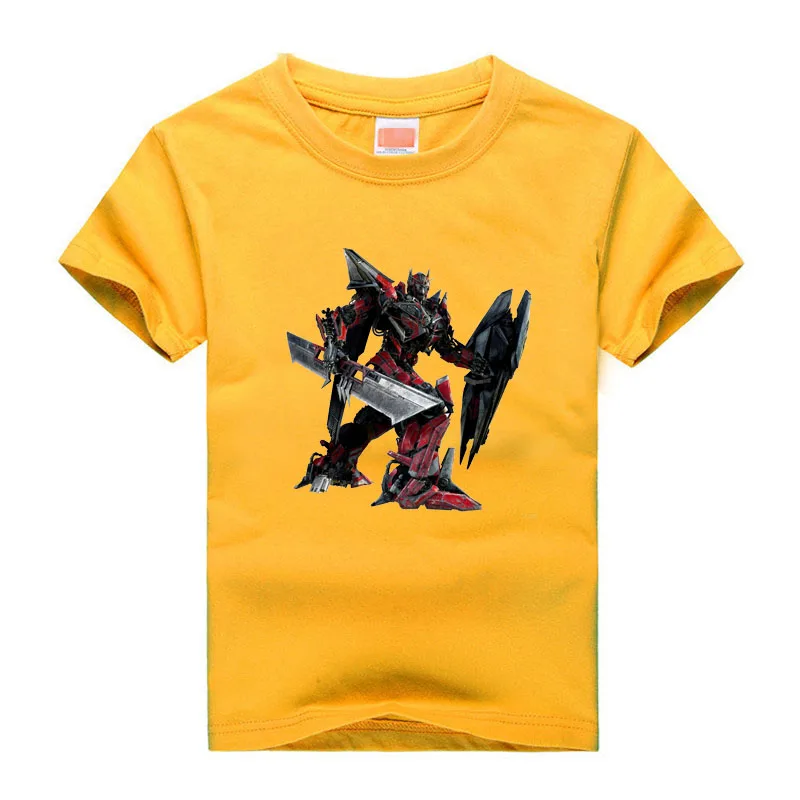 

MEMON kids optimus prime T shirts Autobot robots boys top mark Shirts short sleeves 8 color size 3-14T