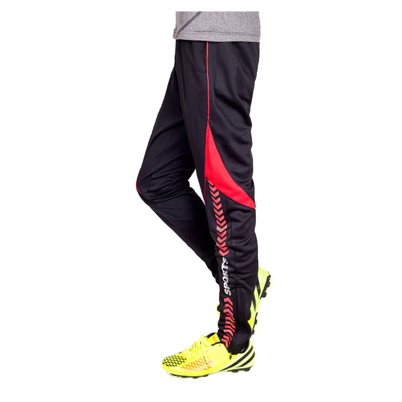 2018 Zipper pocket Soccer Training Long Pants Professional Men Football