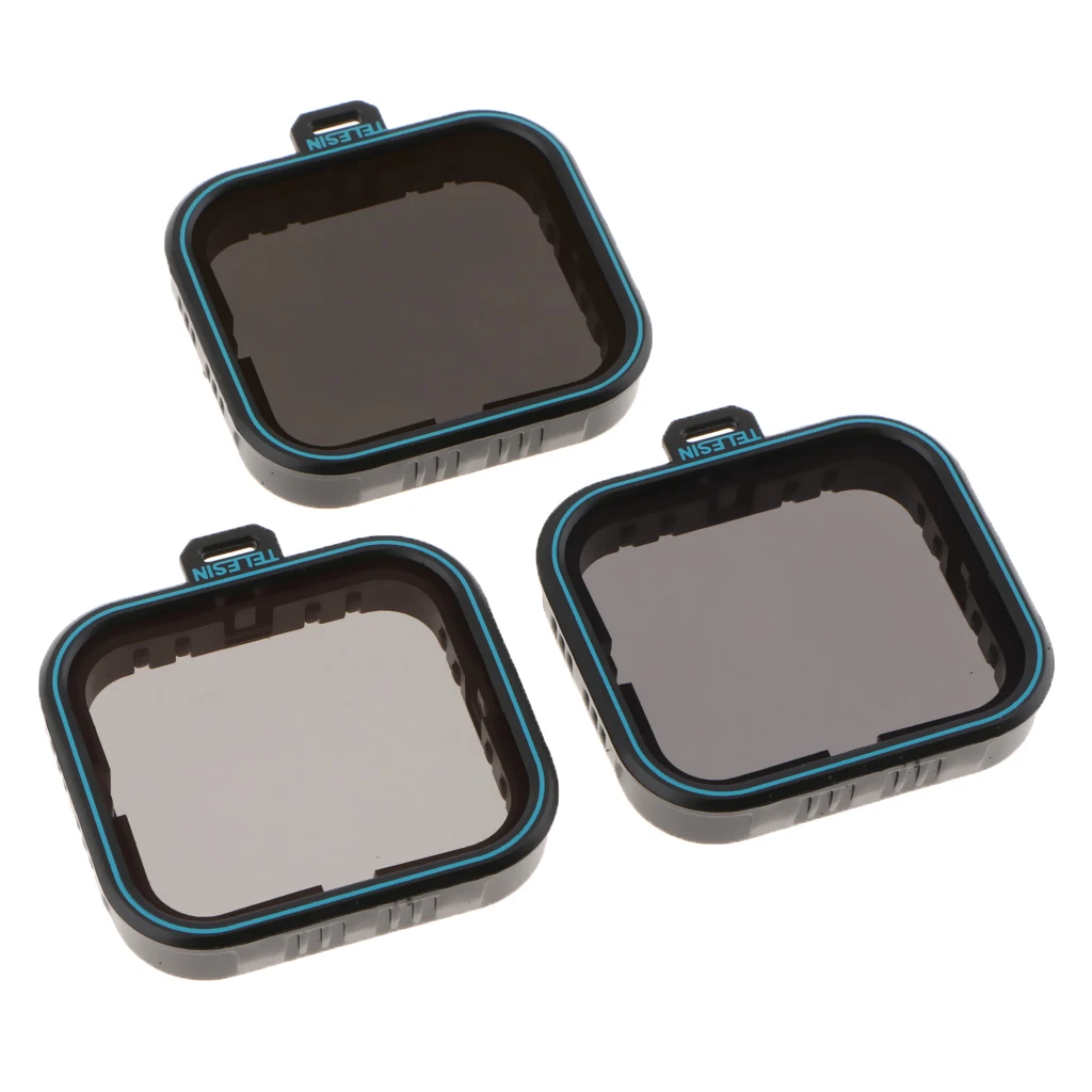 For GoPro Hero 7 6 5 Black Camera Lens Filters Set ND Neutral Density Filter - ND4 / ND8 / ND16, Dustproof Protection