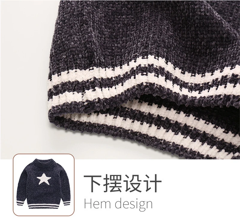 BEKE MATA/Детский свитер Зима г., теплый вязаный пуловер для маленьких мальчиков толстый шерстяной свитер для детей от 2 до 7 лет