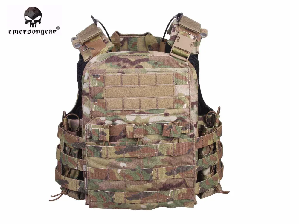 

Hunting Tactical Vest Airsoft Combat EMERSON CP Style Cherry Plate Carrier Tactical VEST NCPC Genuine Multicam Black EM7435