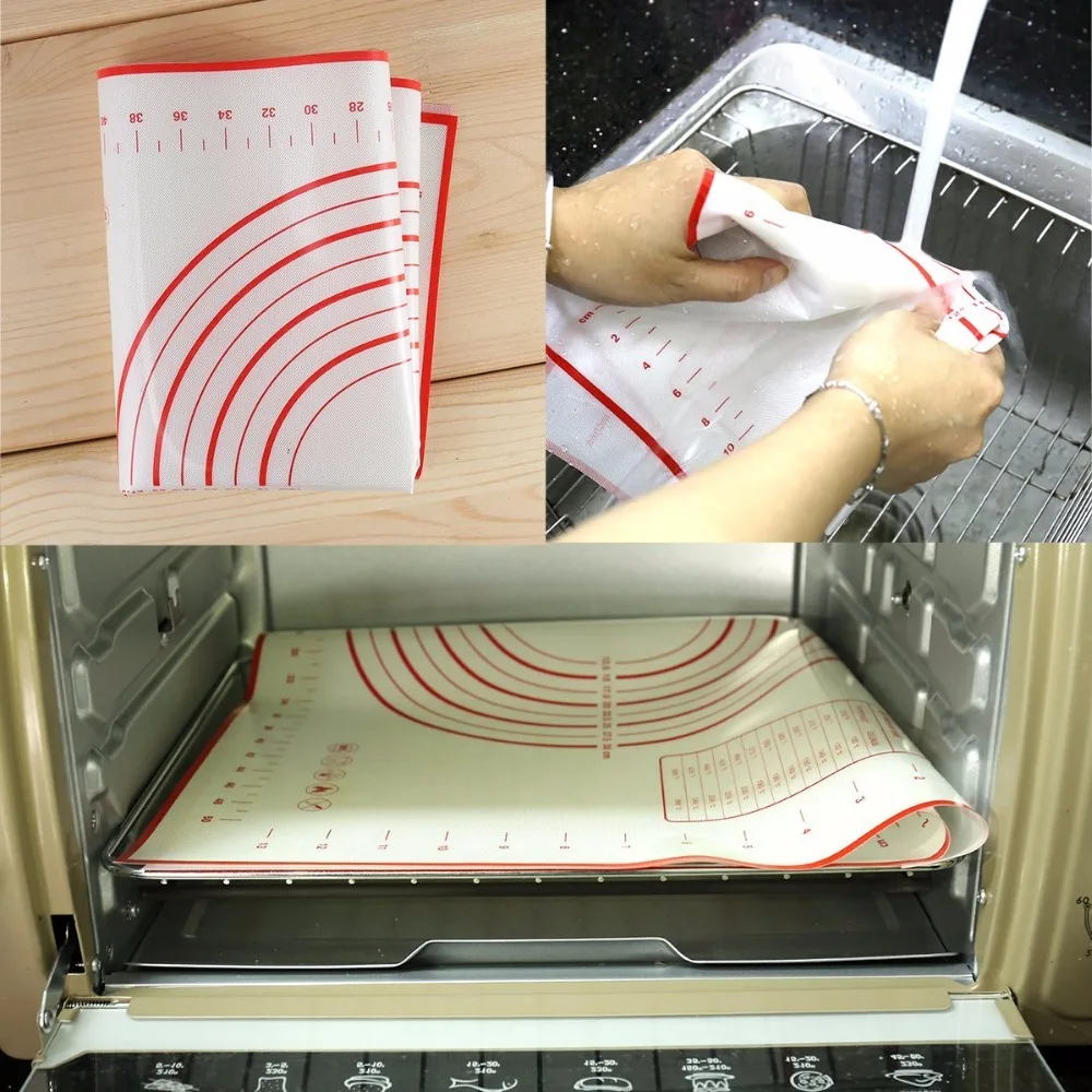 Антипригарный силиконовый коврик для выпечки лист для замеса раскатки теста коврик для выпечки формы для выпечки вкладыши колодки Инструменты для приготовления пищи 50*40 см/30*40 см