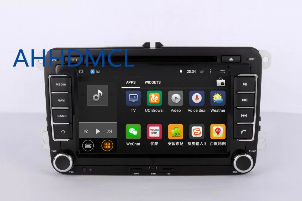 Excellent AHHDMCL Car Multimedia Player Stereo Radio Audio DVD Android 9.0 GPS Navigation 2G RAM For Universal 4