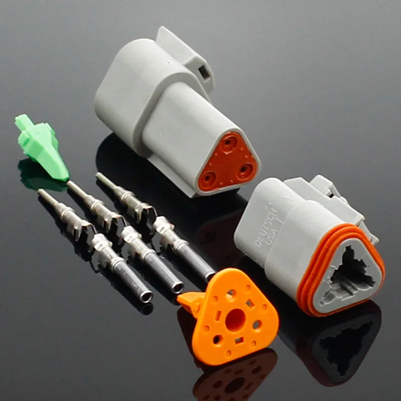 1 комплект DT conector DT06-2S/DT04-2P 2P 3P 4P 6P 8P 12P водонепроницаемый Электрический разъем для автомобиля двигатель грузовик с контактами - Цвет: 1 set 3P