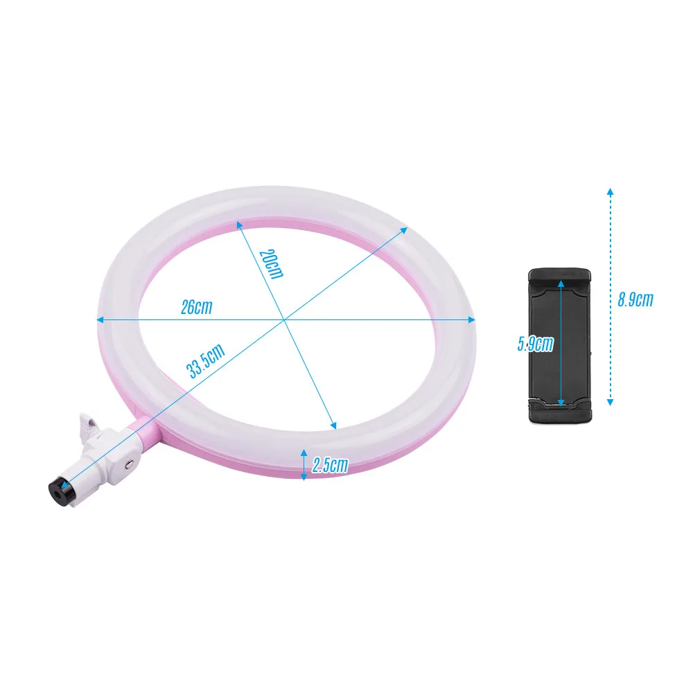 26 см/10 дюймов светодиодный кольцевой светильник для селфи с пультом дистанционного управления 10 уровней яркости для видео YouTube Live Makeup фото заполняющий кольцевой светильник