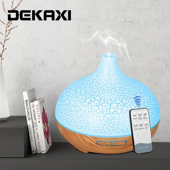 

DEKAXI 300ml Remote Control Ultrasonic Air Humidifier Essential Oil Diffuser Cool Mist Maker with 7 Color LED Light for Home