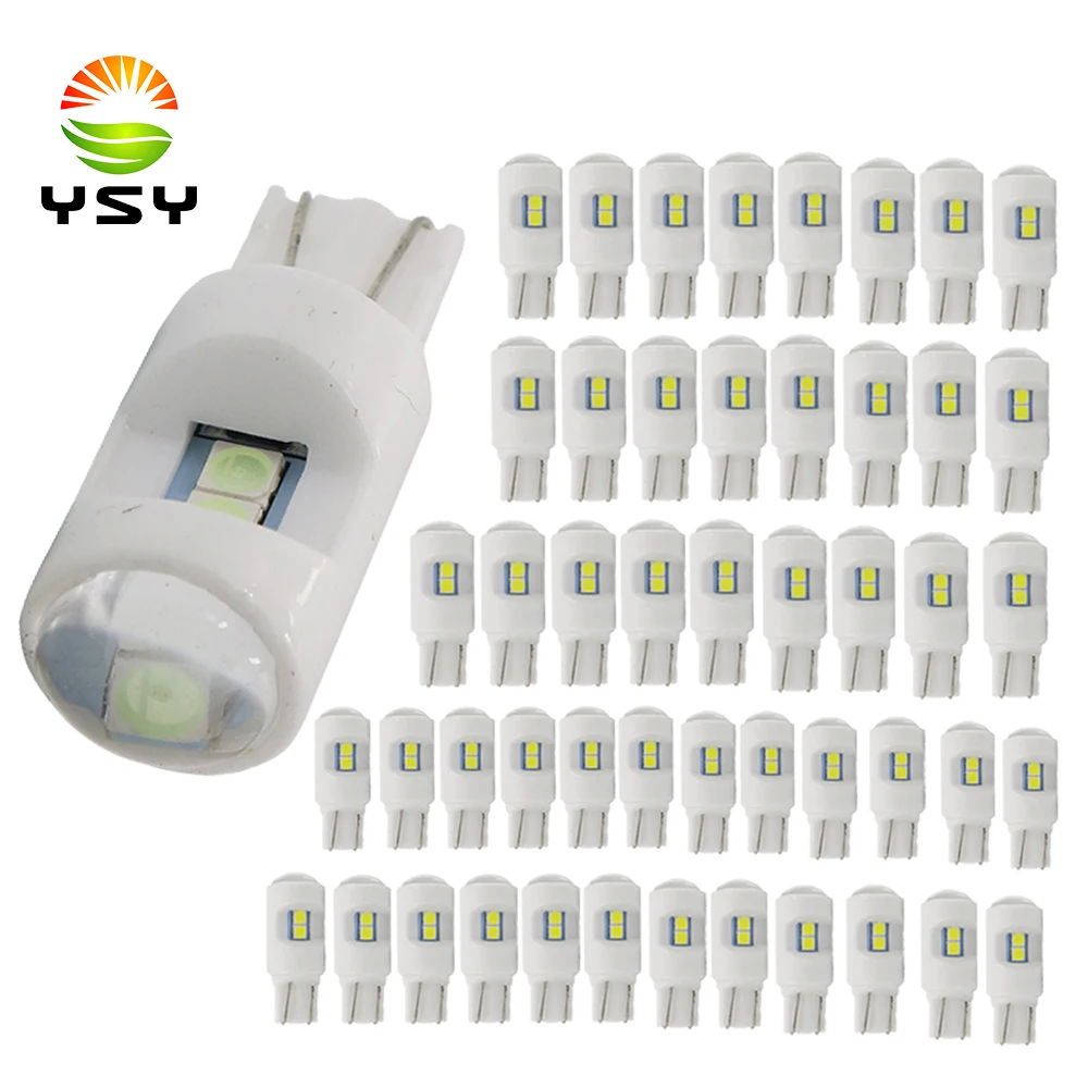 YSY 50x t10 светодиодная сигнальная лампа T10 3030 6SMD автомобильная W5W светодиодные лампы