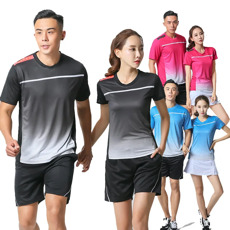 

New Fresh Color Men / Women Shirt Tennis Shorts , Quick Dry Badminton shirt,men Table jersey,Girls tshirts table tennis shirts