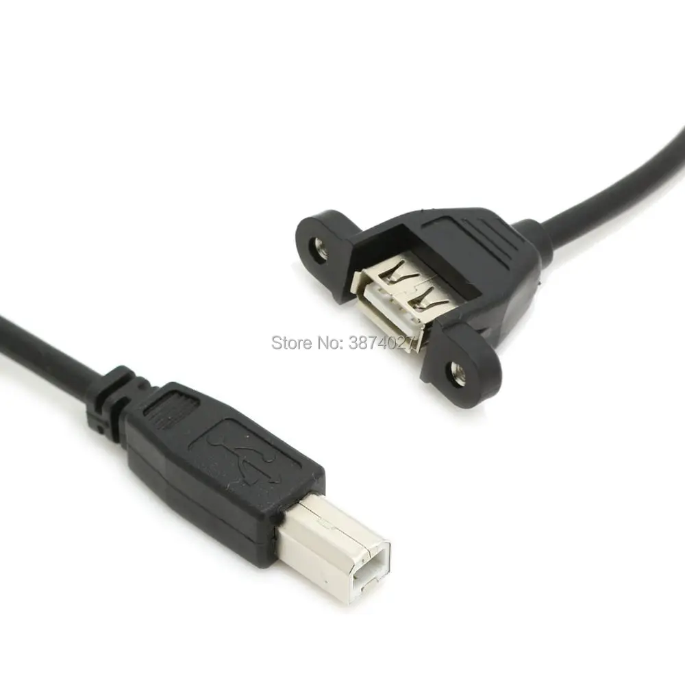 Переходник с USB A мама на B папа 2 0 кабель для монтажа панели 30 см/50 см/100 см|Кабели USB|