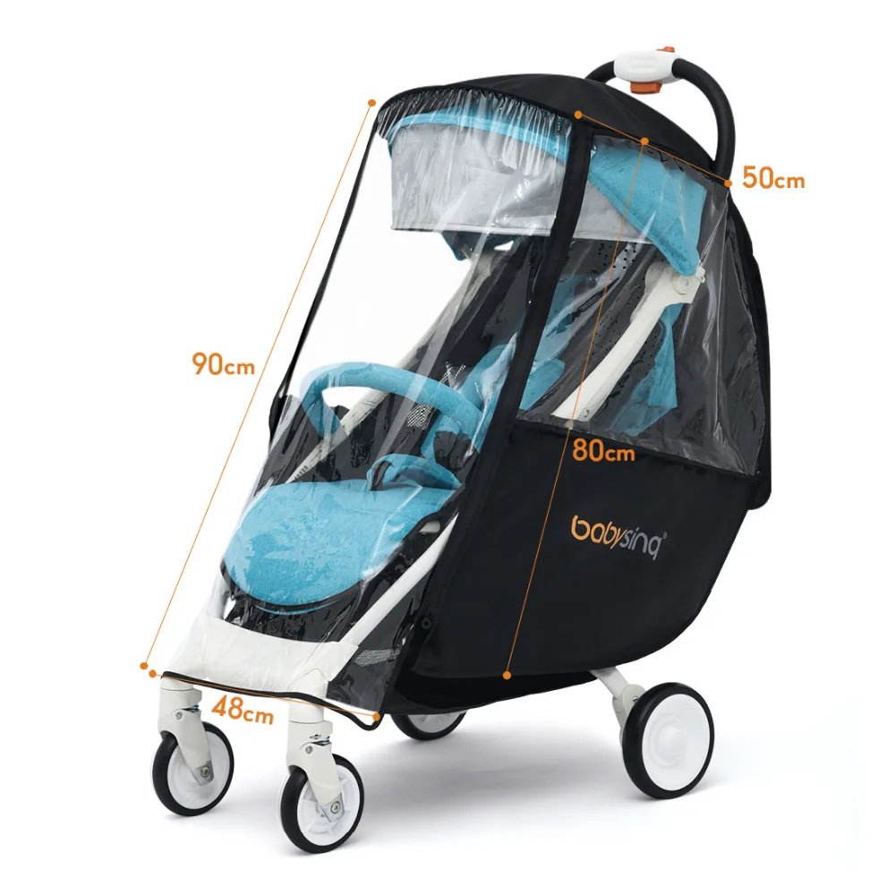 

ON SALE Babysing Interchangeable Baby Stroller Raincover Universal Breathable Rain Cover Raincoat Pushchair Pram Accessories