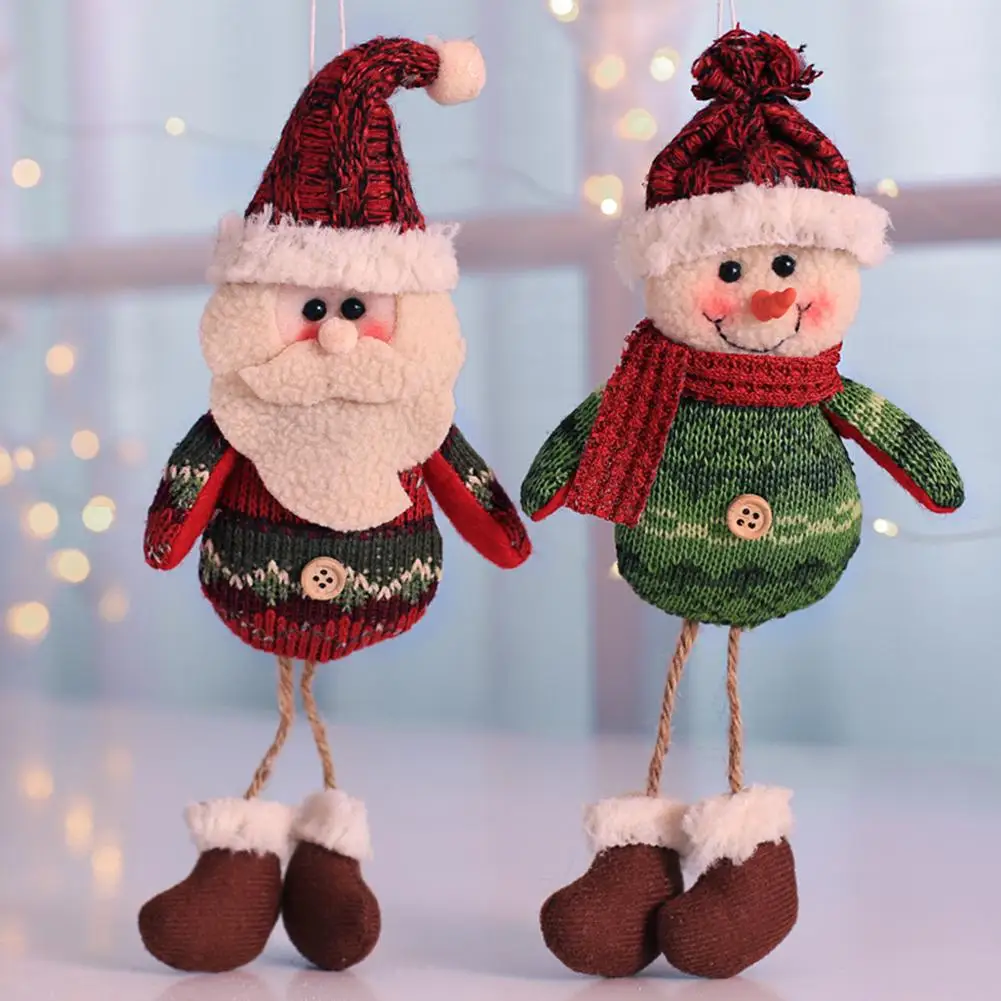 

2018 Christmas Christmas Doll Fabric Santa Snowman Elk Doll Hanging Christmas Tree Interior Decoration Children Gift