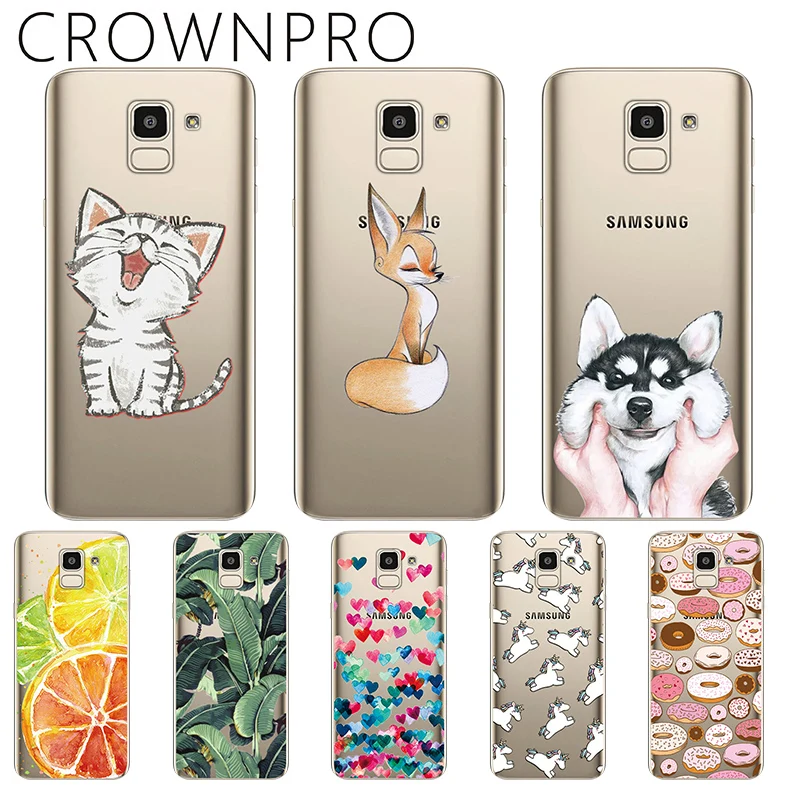 CROWNPRO чехол для телефона Samsung Galaxy J6 2018 силиконовые чехлы J600F J600 TPU A8 Plus мягкая задняя