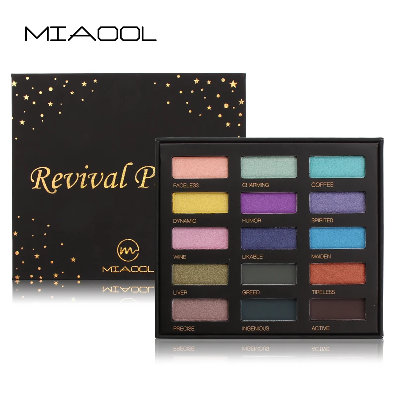 Miaool 15 оттенков мерцающие тени для век Палитра водостойкие золотые фиолетовые