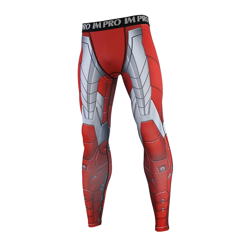 

2019 New The Avengers iron Man 3D Compression Pants Printed Pants Men Compression Cosplay Quick-drying clothes For Gyms
