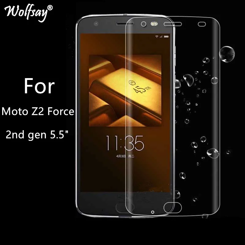 2 шт. полностью покрывающая нанопленка защитная пленка для Motorola Moto Z2 Force из ТПУ (2