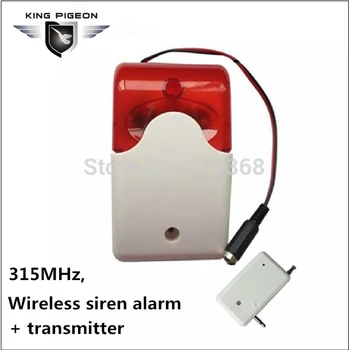 

Wireless Siren Alarm 315Mhz GSM with Stroble flash light 12V home Security Alarm System Strobe Siren(2pcs SR-60a)