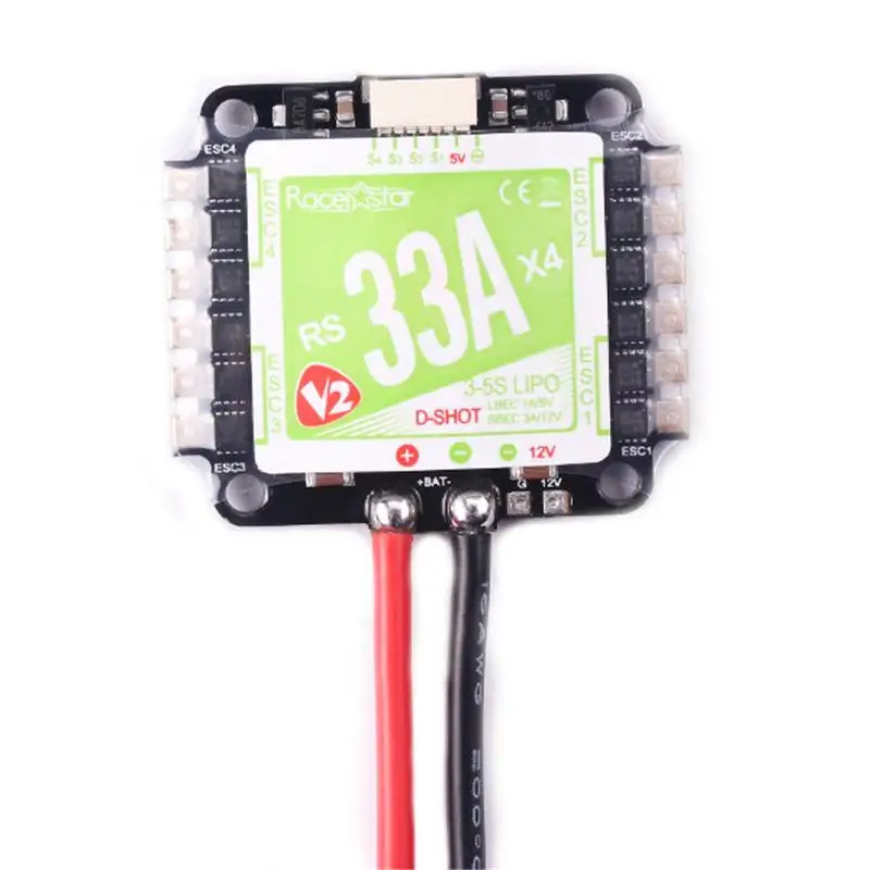 

New Racerstar RS33LS 33A 4 in 1 Beheli_S 3-5S DShot600 5V LBEC 12V SBEC 30X30M FPV Racing Brushless ESC For RC Multirotor Model