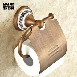 Европейский туалет Бумага коробка туалетные принадлежности Бумага самолет все медь Бумага вешалка для полотенец архаизмы Бумага