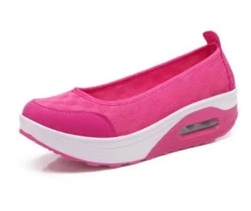 Женская Вулканизированная обувь на платформе; Мокасины без застежки; удобная женская обувь; осенние кроссовки; женская повседневная обувь; Cj50 - Цвет: Розовый