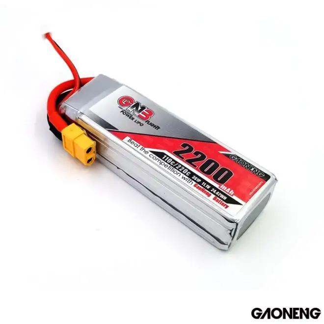 Аккумулятор Gaoneng GNB 11 1 В 2200 мАч 3S 110C с разъемом XT60 для радиоуправляемого вертолета