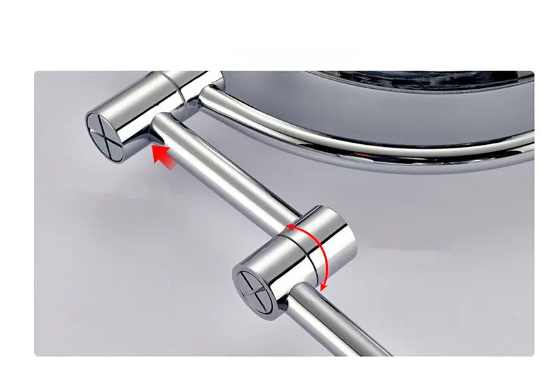 Настенное зеркало в ванную комнату 8 дюймов 3X/5X/7X/10X увеличительное стекло светодиодный светильник туалетное зеркало можно растянуть и укоротить