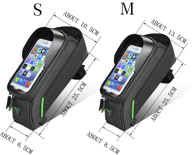 Clearance ROCKBROS Bike Bag Front Phone Bicycle Bag For Bicycle Tube Waterproof Touch Screen Saddle Package For 5.8 /6 Bike Accessories 2