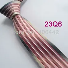 YIBEI coahella галстуки мужские s Узкие галстуки галстук новое поступление серебряный серый с коралловыми красными полосками тканый галстук, жаккардовый тонкий галстук для мужчин