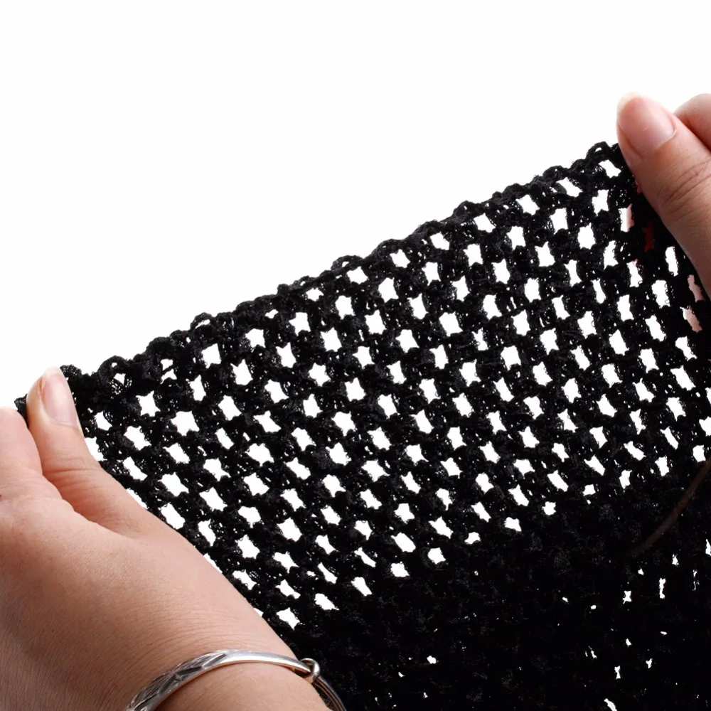 6''Crochet Топ эластичный пояс головная повязка для волос группа юбка-пачка для девочек юбка