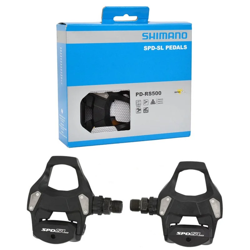 Педали shimano SPD SL PD RS500 черный/серебристый/белый педали для дорожного велосипеда