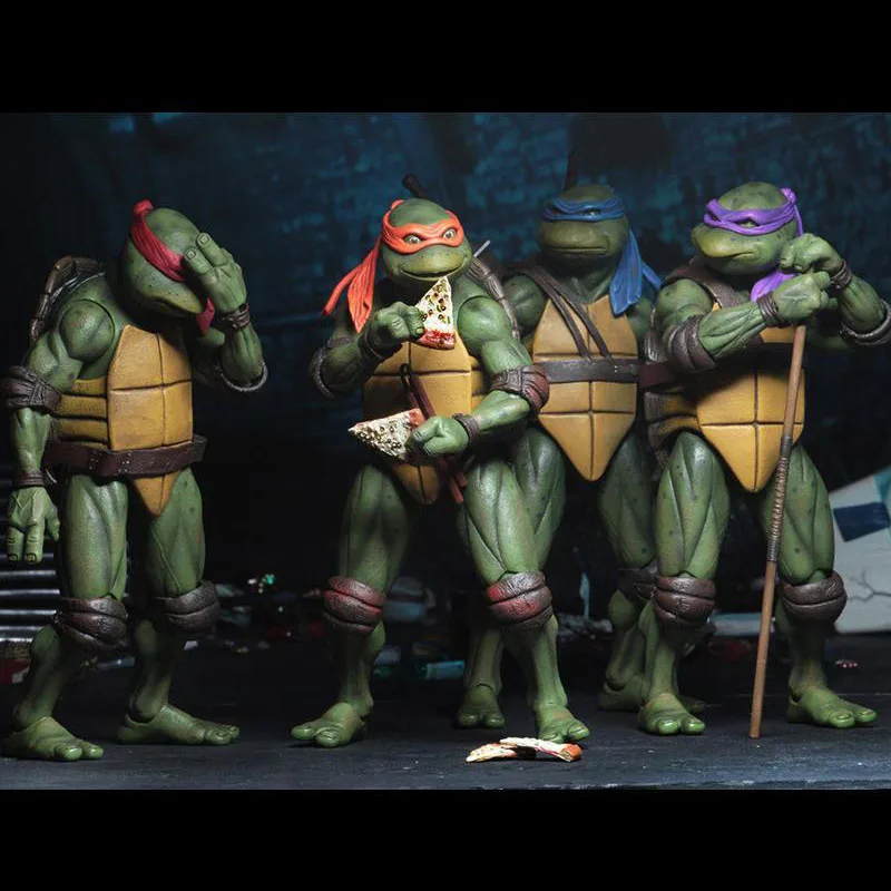 

Original NECA 1990's Turtles Action Figure Raphael Leonardo Michelangelo Donatello Model Toys Doll Gife For Kids