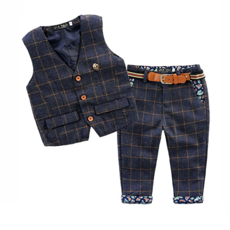 Boy Clothes Suit(vest+Pants)New Children Kids Boys Clothing Set Autumn