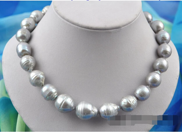 17&quot 20mm baroque gray reborn keshi pearl necklace ^^^@^Noble style Natural Fine jewe FREE SHIPPING | Украшения и аксессуары