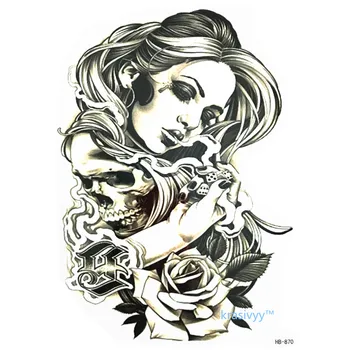 

2017 hot sales high quality Cool Beauty lady Tattoo Waterproof Temporary fake tattoo Stickers make up boys girls tattoos 870