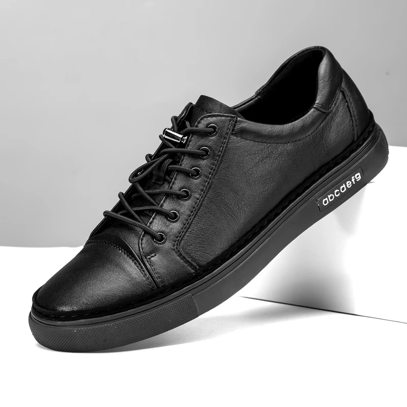 

Shoes Men genuine Leather Flats outdoor Lace-Up Shoes men Simple Stylish Male Shoes fahsion summer Oxford Shoes For Men L5