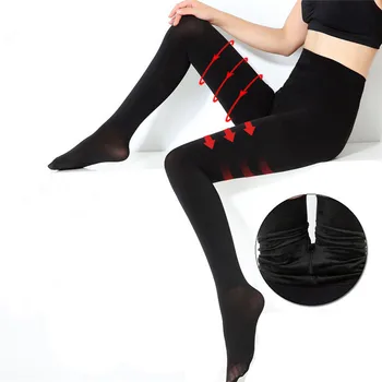 

Winter Women Velvet Thickening Pantyhose Female Bottoming Socks women's long socks casual meia dropshipping 40al23