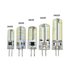 3 W 6 W 7 W 12 W SMD3014 G4 светодиодный лампы DC 12 V/AC 220 V силиконовые лампы 6/12/24/72/120 светодиодный s заменить 10 W 30 W 50 W галогенная свет